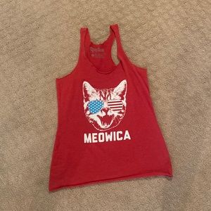 Meowica 4th of July tank top